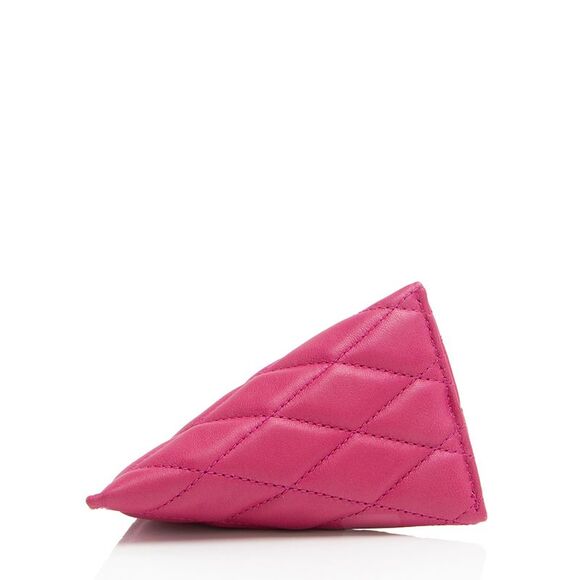 Saint Laurent Quilted Lambskin Triangle Charm - Picture 4 of 9